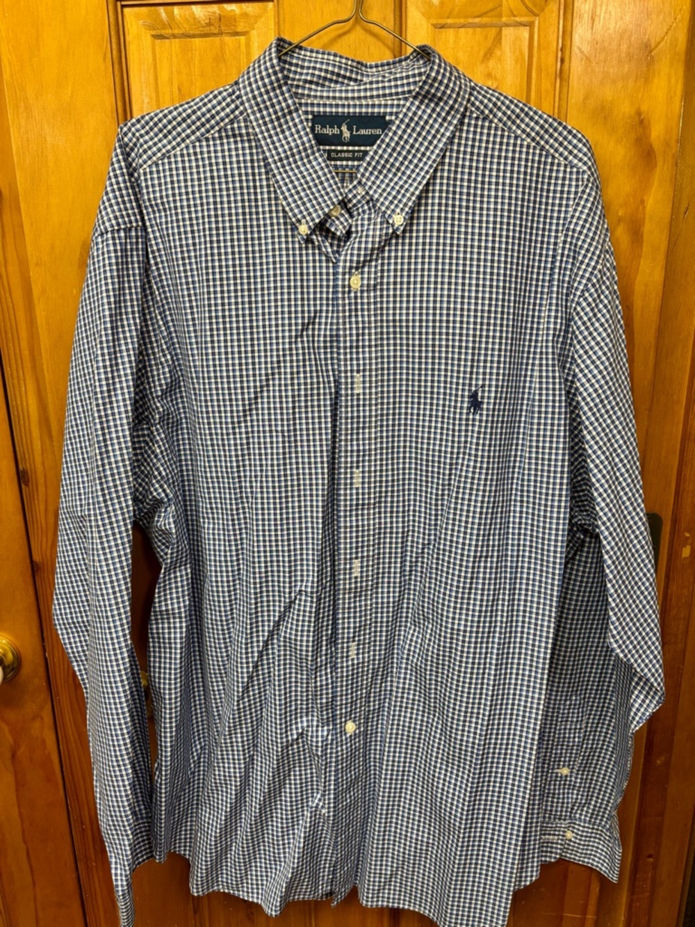 Polo Ralph Lauren Men’s Blue Check Button-Down Shirt
